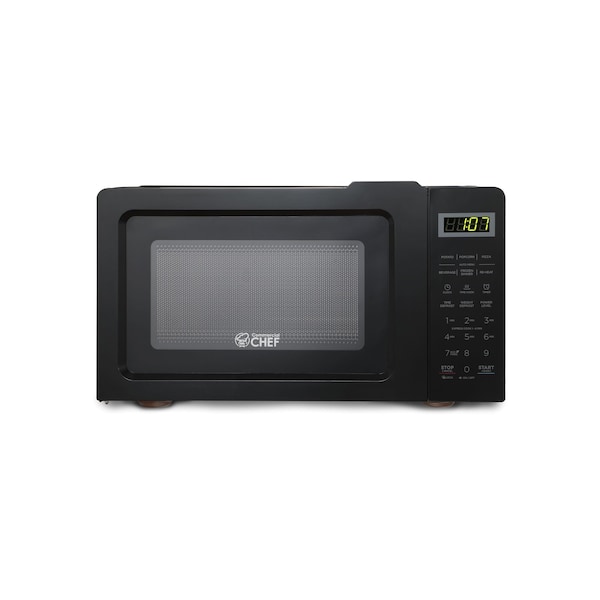 Commercial Chef Countertop Microwave, 0.7 Cubic Feet, Black CHM770B - main